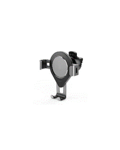 Gravity Air Fan Carholder with Long Clip Head - Black